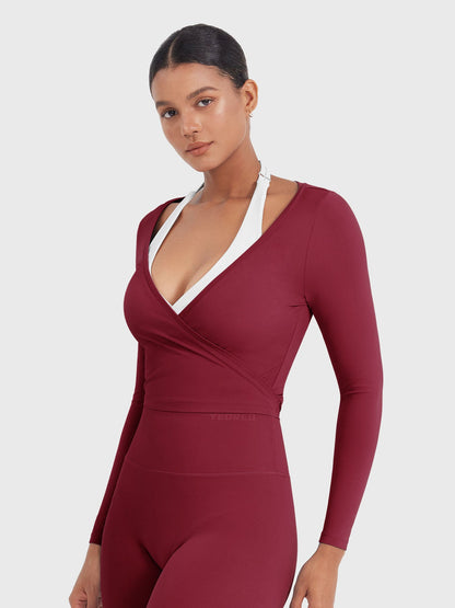 Yeoreo Michelie Langarm Ballett Wickel Top