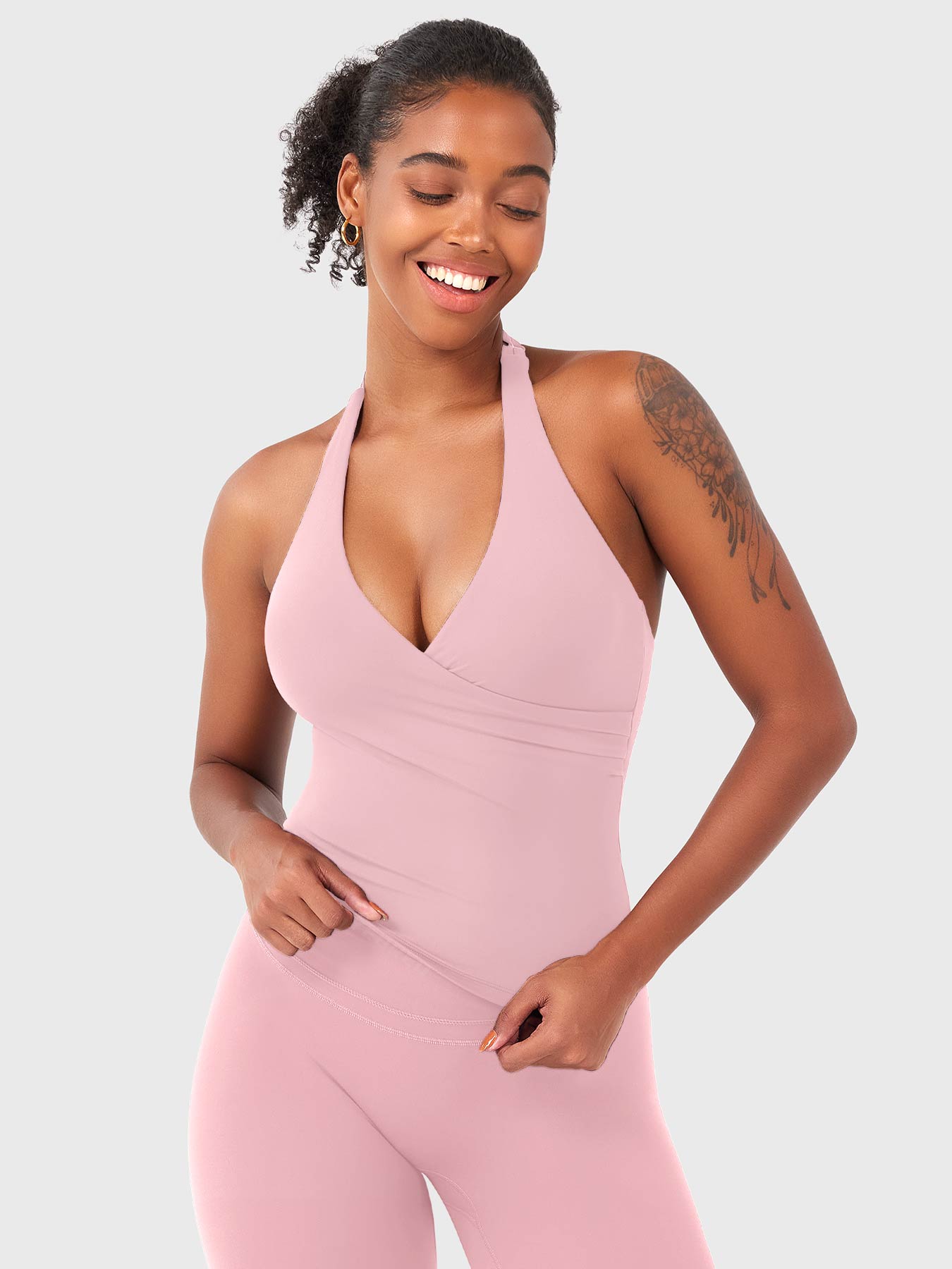 Yeoreo Elevine V-Ausschnitt Neckholder Tank