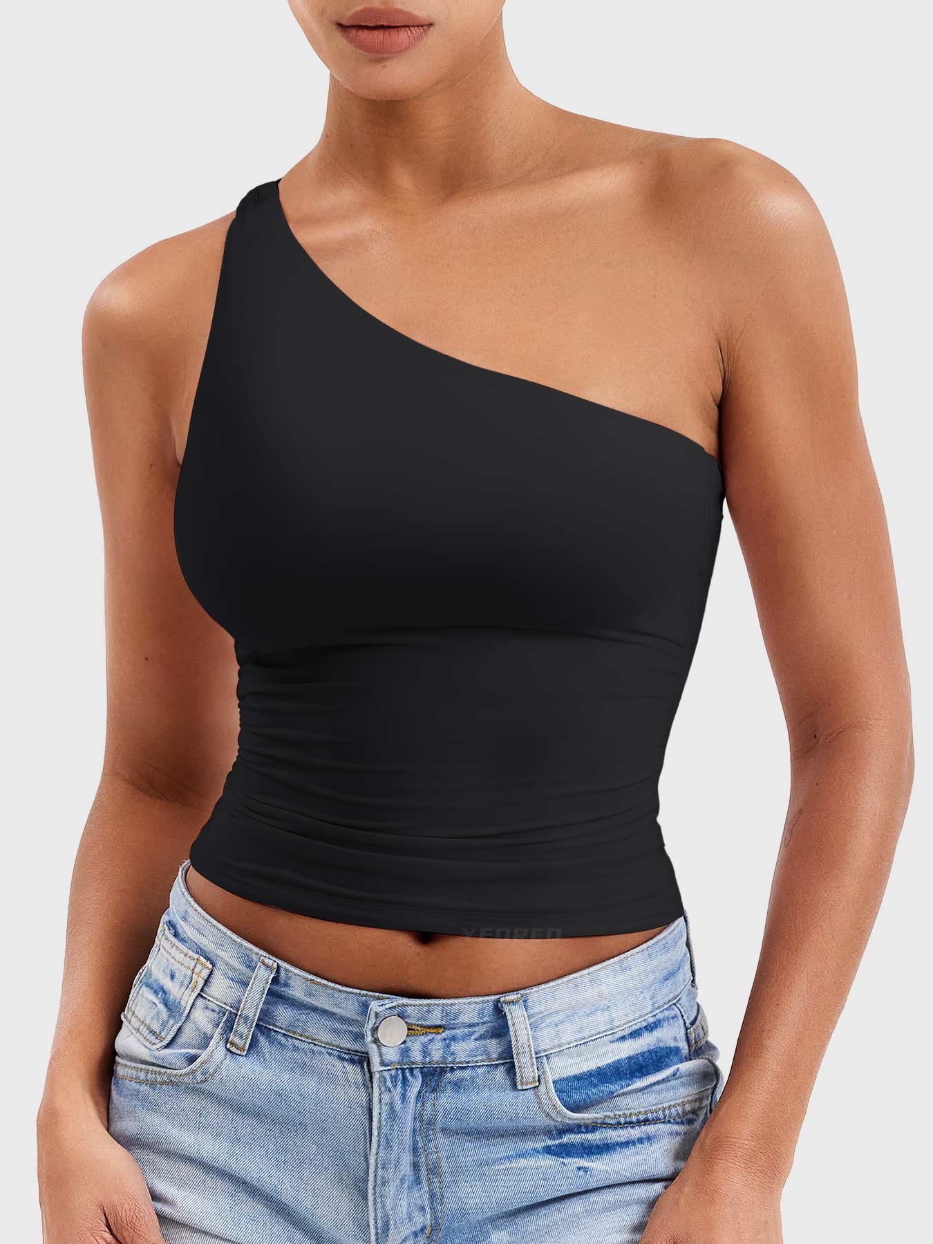 Yeoreo Fanciy Ein-Schulter Tank Top