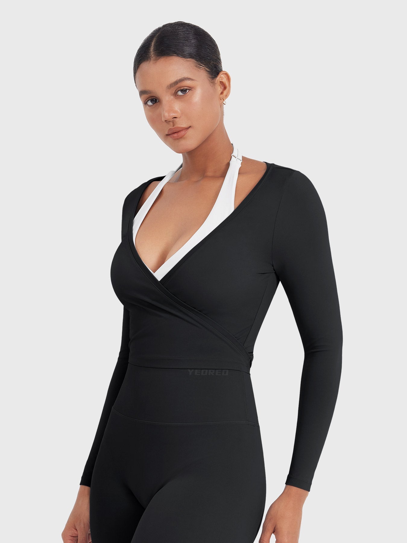 Yeoreo Michelie Langarm Ballett Wickel Top