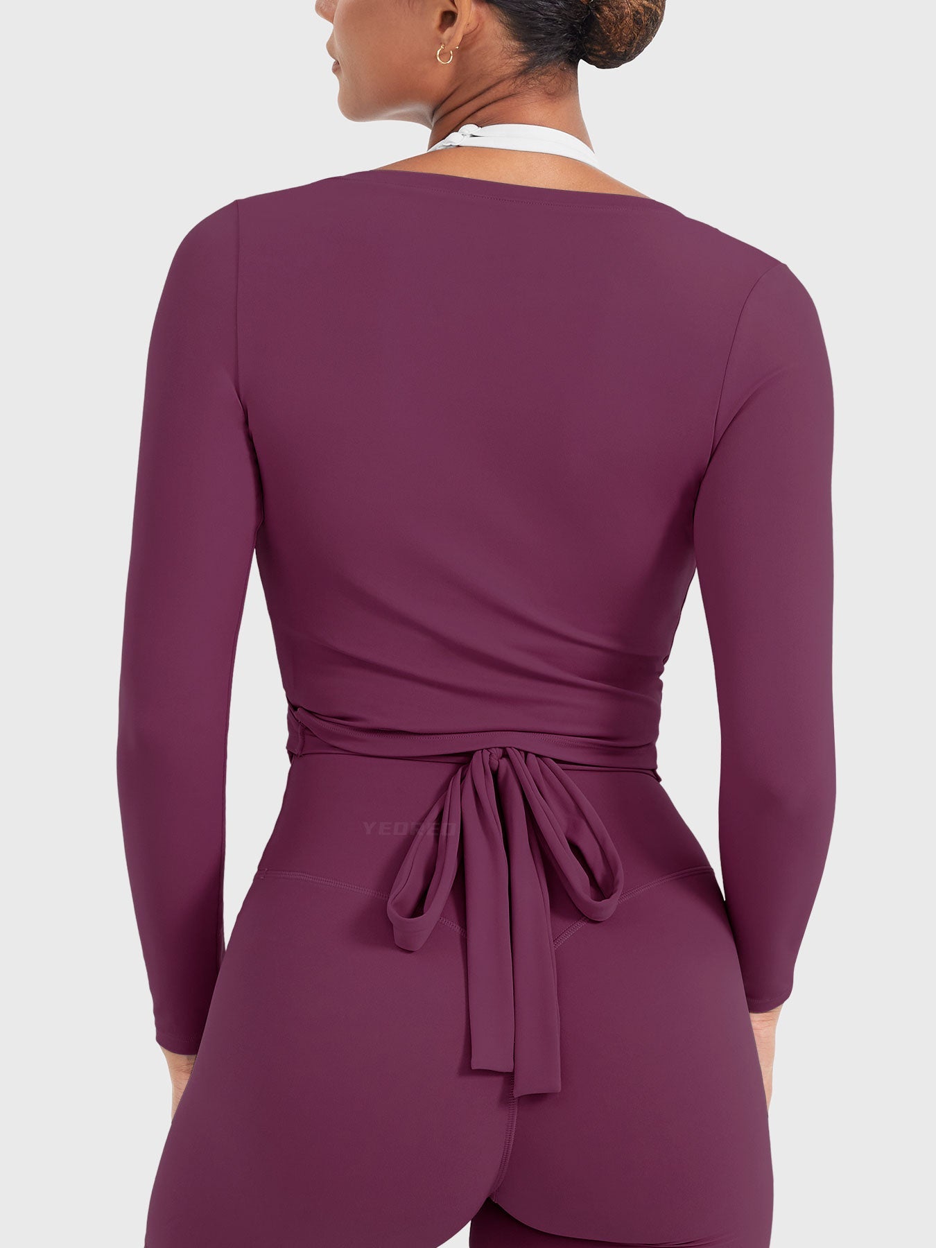 Yeoreo Michelie Langarm Ballett Wickel Top