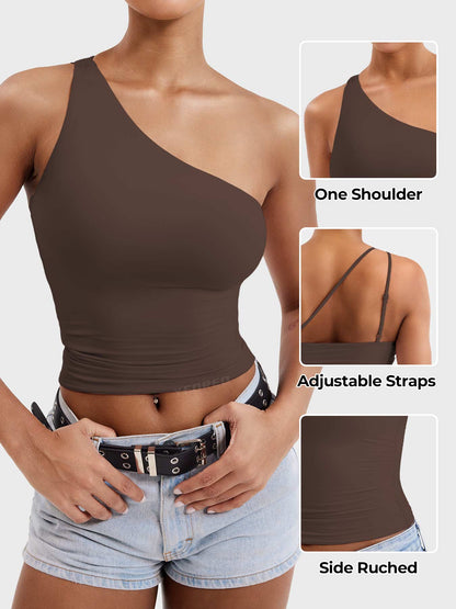 Yeoreo Fanciy Ein-Schulter Tank Top