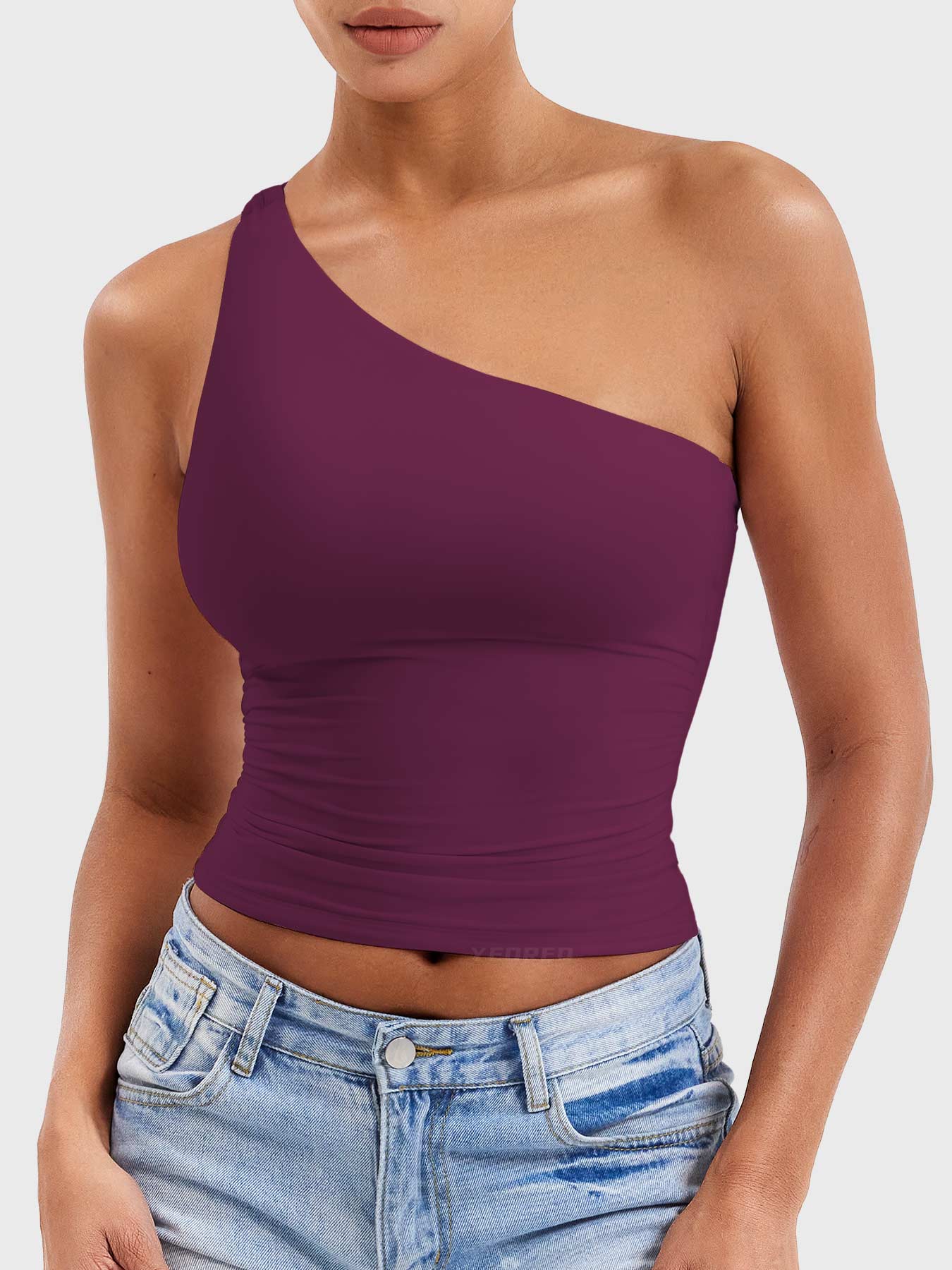 Yeoreo Fanciy Ein-Schulter Tank Top