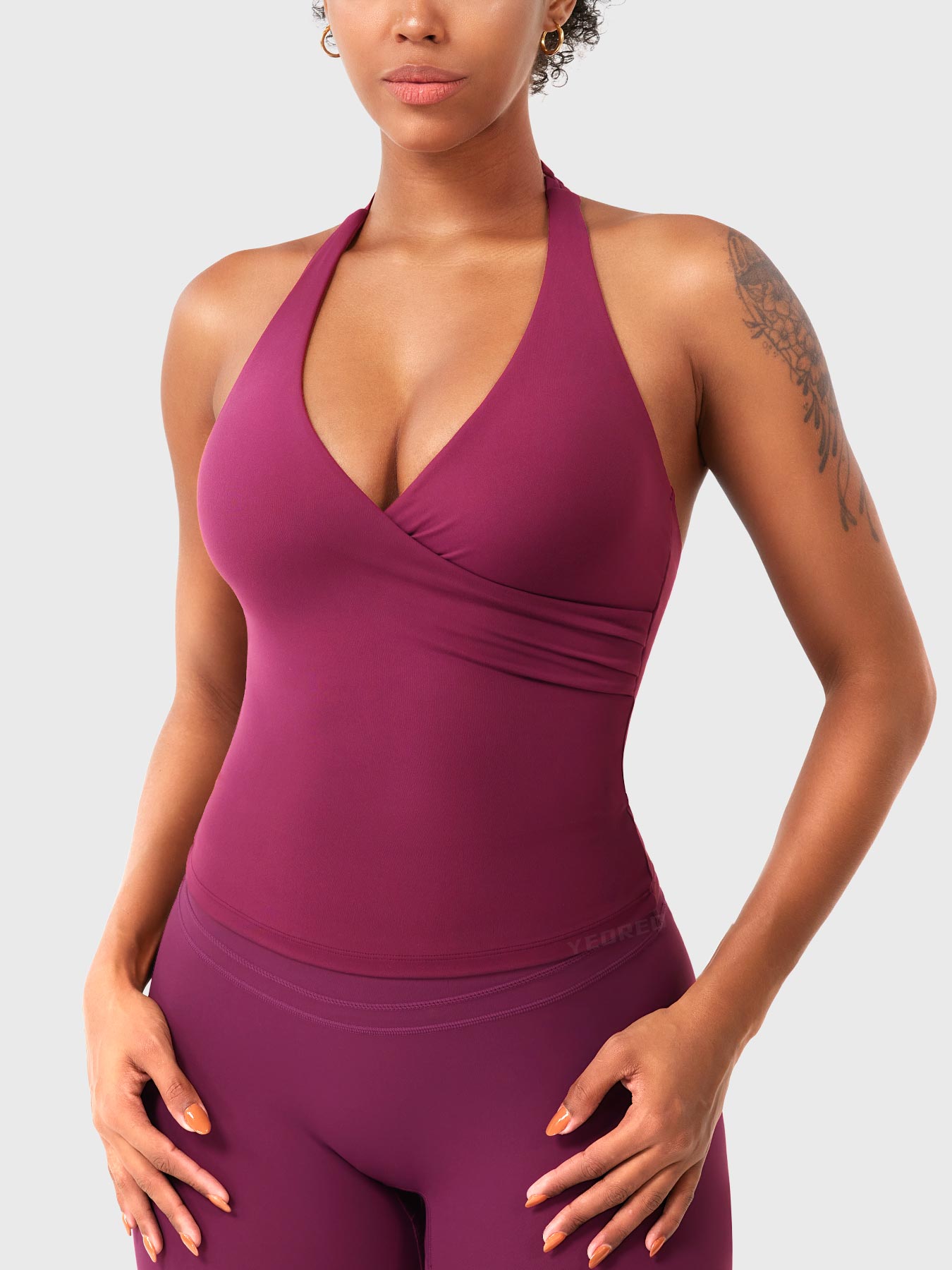 Yeoreo Elevine V-Ausschnitt Neckholder Tank