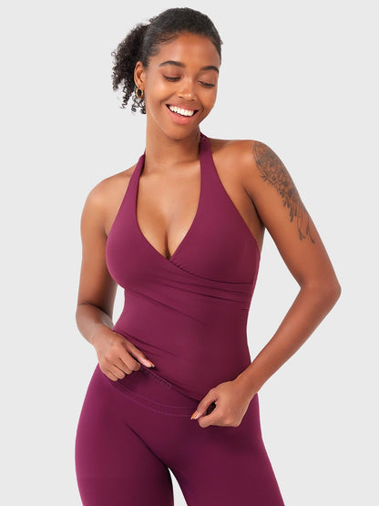 Yeoreo Elevine V-Ausschnitt Neckholder Tank