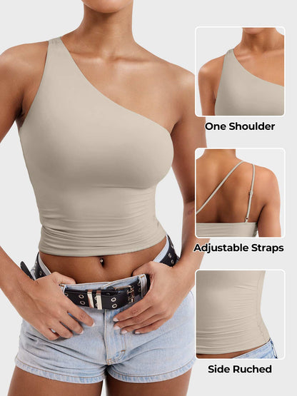 Yeoreo Fanciy Ein-Schulter Tank Top