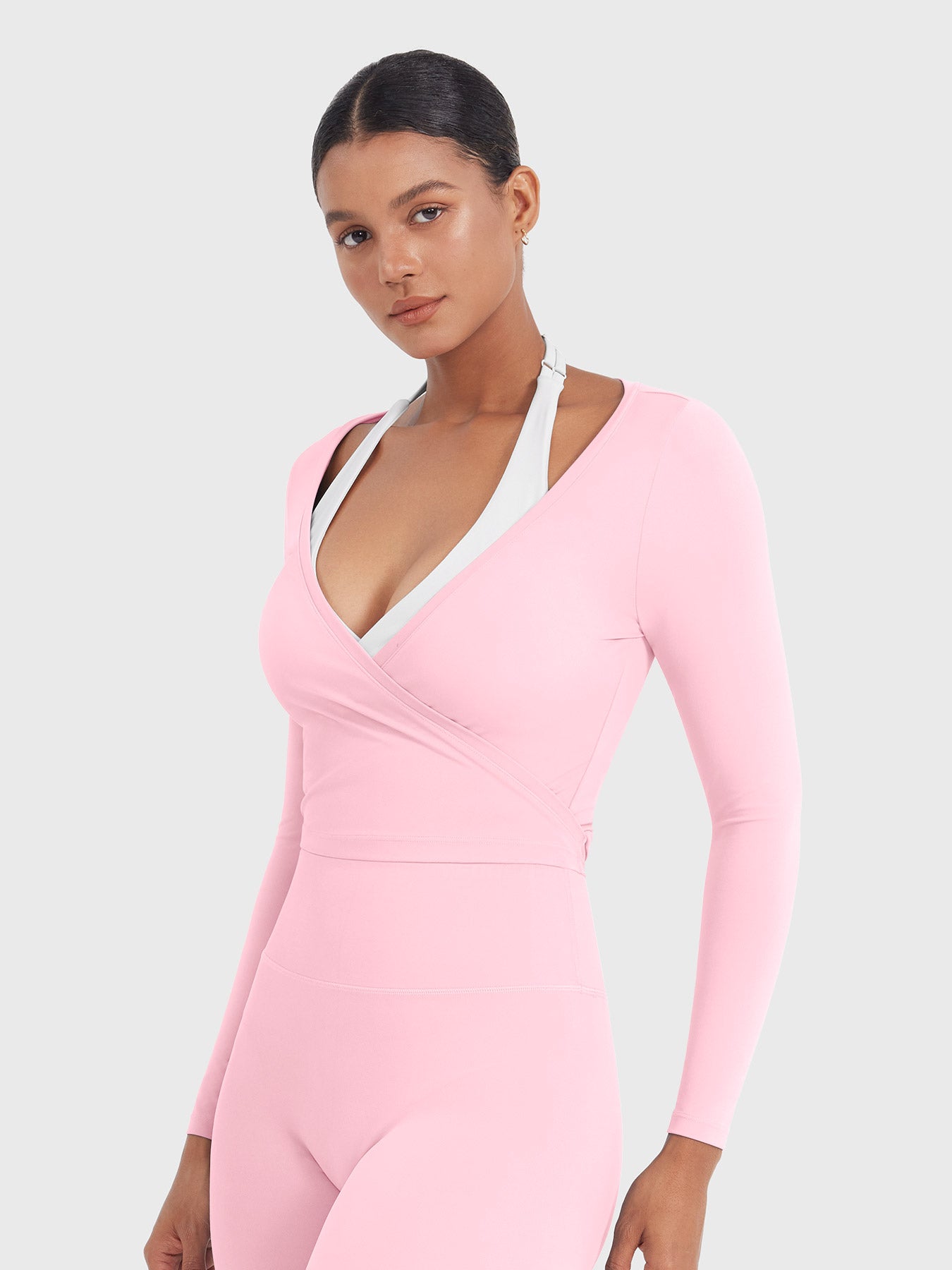 Yeoreo Michelie Langarm Ballett Wickel Top