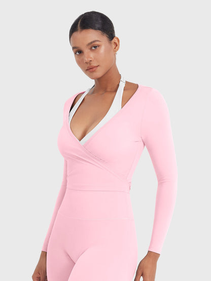 Yeoreo Michelie Langarm Ballett Wickel Top