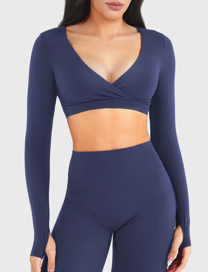 Yeoreo Aberney V-Ausschnitt Crop Top