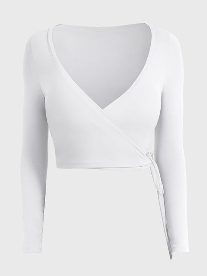 Yeoreo Michelie Langarm Ballett Wickel Top