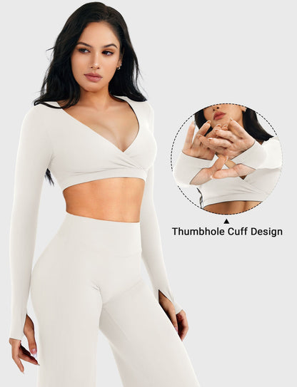 Yeoreo Aberney V-Ausschnitt Crop Top