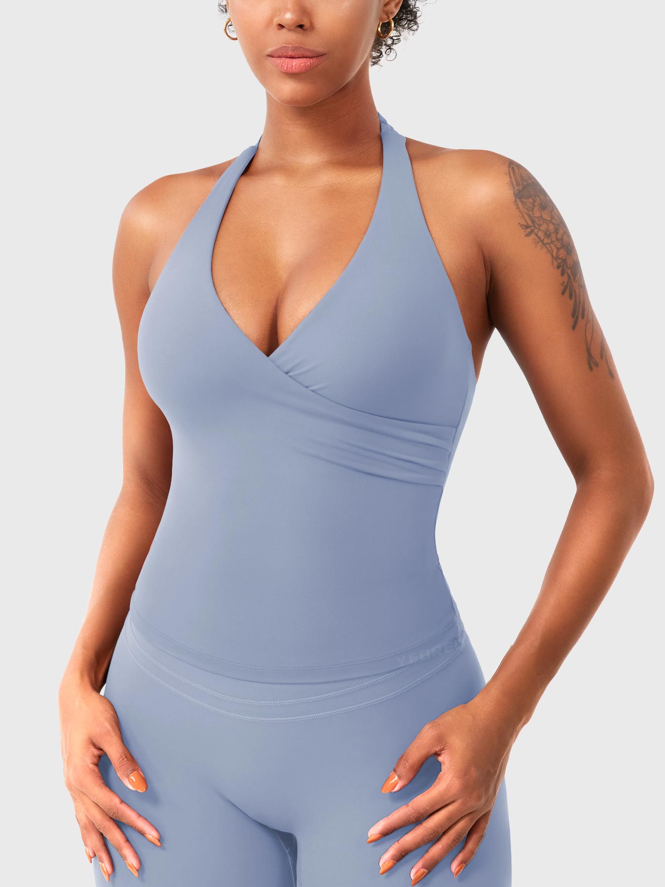 Yeoreo Elevine V-Ausschnitt Neckholder Tank