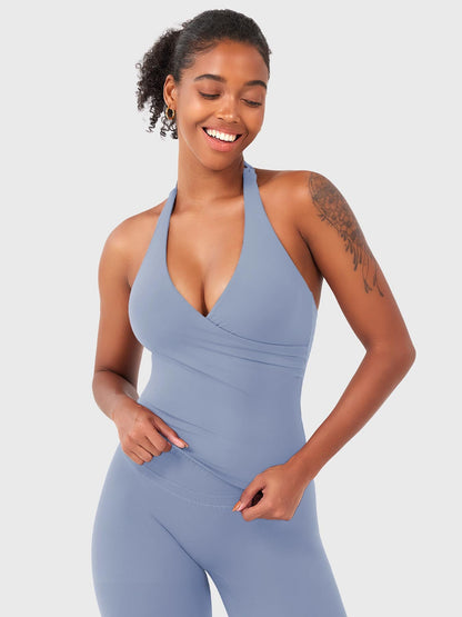 Yeoreo Elevine V-Ausschnitt Neckholder Tank