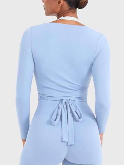 Yeoreo Michelie Langarm Ballett Wickel Top