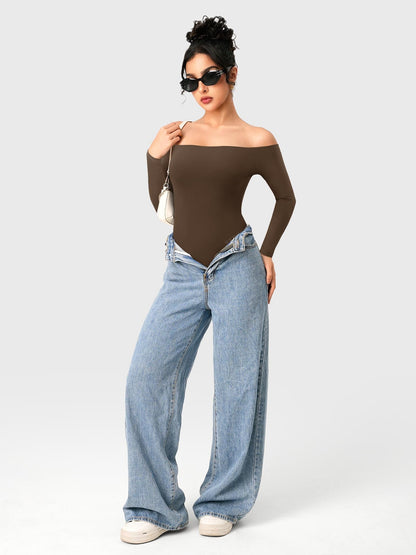 Yeoreo Dacrly Schulterfreier Bodysuit